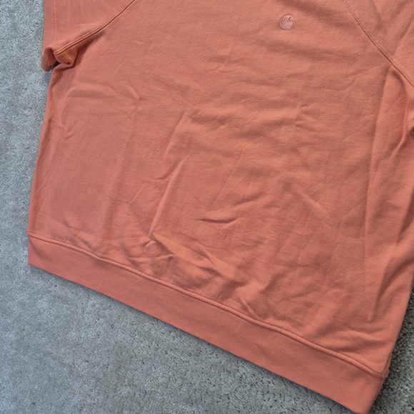 Carhartt French Terry Sweatshirt Orange Womens 2X Relaxed Boxy Comfort Lounge - Picture 2 of 11